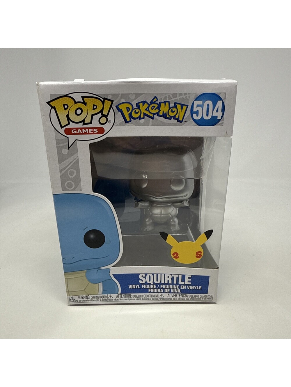 Funko Pop! Vinyl: Pokémon - Squirtle (Silver) (Metallic) #504